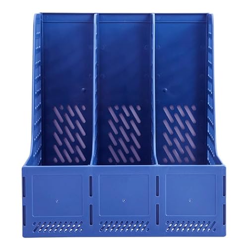 File Rack File Box Data Rack Column Office Supplies Management Letter Trays(Blue)