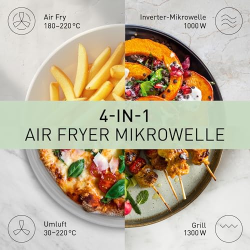 Panasonic NN-CT57RMEPG Kombi Mikrowelle 27L mit Airfryer, Inverter, Silber