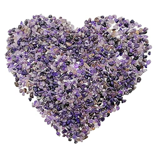 Image of 335g Assorted Amethyst Quartz Crystals Rocks Amethyst Crushed Crystal Quartz Tumbled Rocks and Crystals