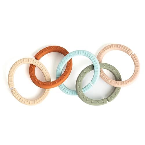 Miniatura 1 de Bella Tunno Happy Links - Enlaces de silicona Montessori para bebés y juguetes de silicona suave juguetes de desarrollo para jugar dentición