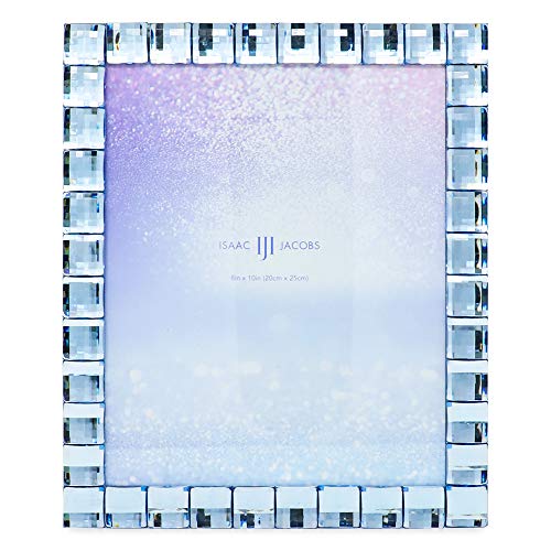 Isaac Jacobs Decorative Sparkling Light Blue Jewel Picture Frame, Photo Display & Home Décor (8X10, Light Blue) #TOP1