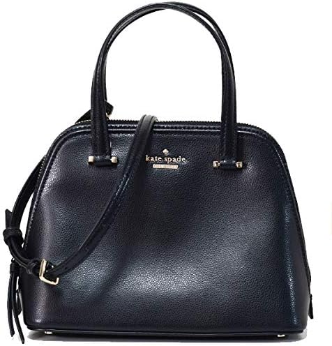 Kate Spade WKRU6058 Leather Paterson Drive Small Dome Satchel 2-Way Shoulder Handbag Black, Black