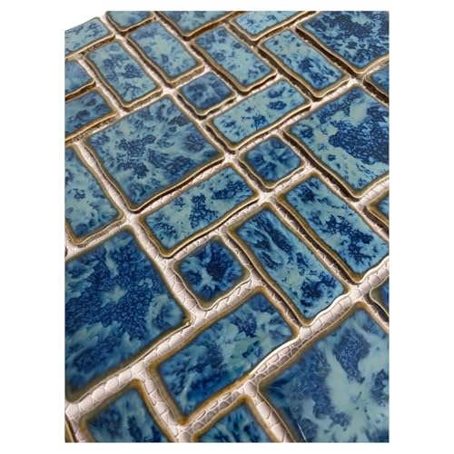 Tenedos TGLFD-RDM-PL Seawater Bluish Green Random Sized Porcelain Glazed Pool