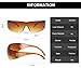 DMMWCX Sunglasses Frameless Sunglasses For Men And Women Punk Cycling Sports Wrap-Around Sun Glasses Uv400-Brown