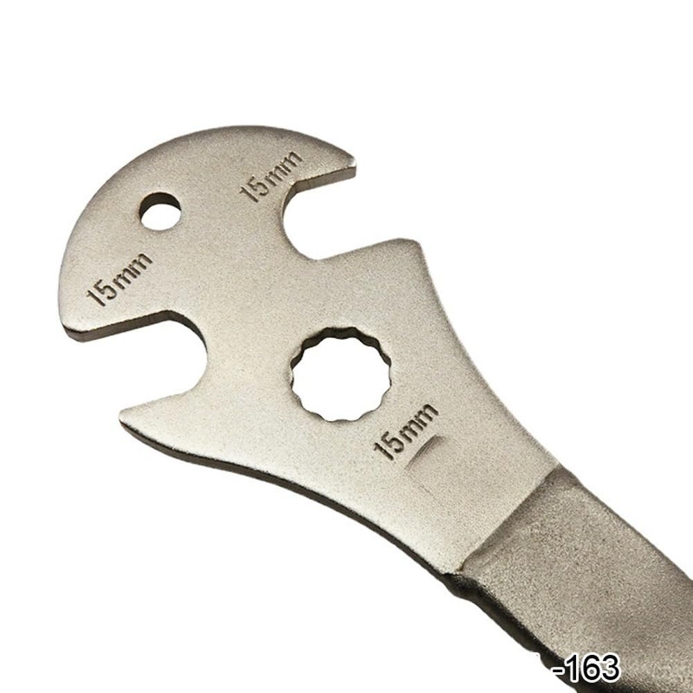 Alloy Stahl Pedalschlüssel 15 mm mit Verlängerter Griff für Fahrrad Wartung, Robustes Mehrzweckwerkzeug zum Lösen und Montieren von Pedalen, Schwarz