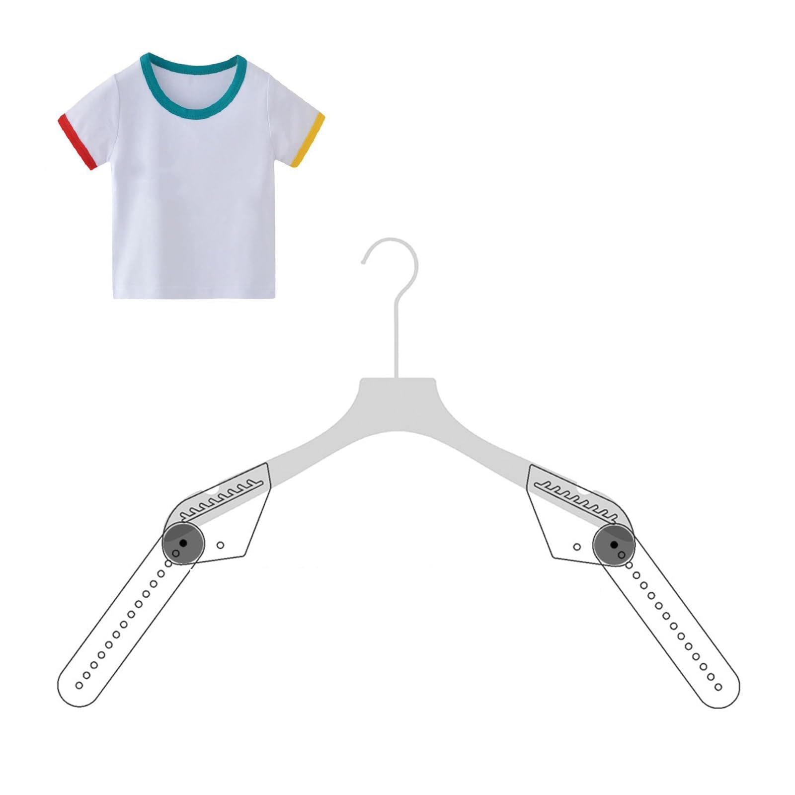 Mannequin Hanger, Acrylic Mannequin Hanger Adjustable Transparent For Clothing Display Photo Multiple Sizes(Children)