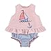 Mud Pie Unisex Kids Casual Pinafore Set, Boat, 12M US