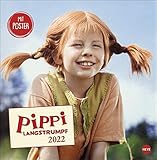  Pippi Langstrumpf Broschurkalender 2022 - mit Poster - Kinder-Wandkalender mit Monatskalendarium und viel Platz für Eintragungen - 29,5 x 30 cm (29,5 x 60 cm geöffnet)