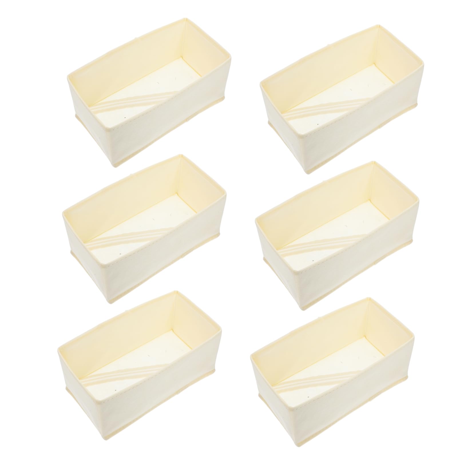 6 Stück Schubladenorganizer für Socken und Wäsche in Beige