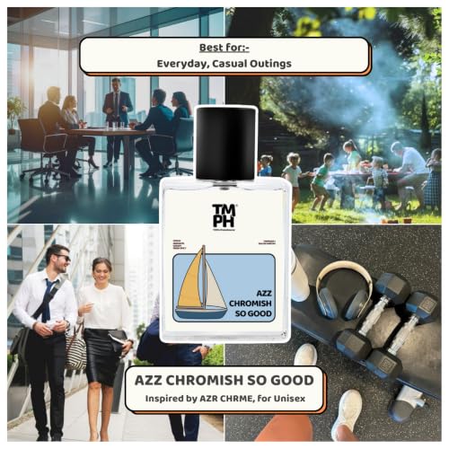 Image of TMPerfumehouse AZZ CHROMISH SO GOOD EDP for Men & Women | Fresh, Aquatic & Long Lasting Perfume Spray | Citrus, Woody & Aromatic Fragrance | Luxury Gift for Him & Her | TMPH | 50ml