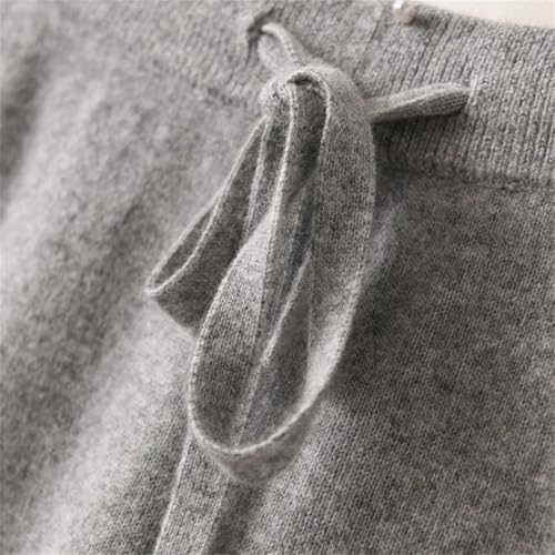 Women's Cashmere Wide Leg Pants Winter Basic Soft Warm Casual Trousers 100% Merino Wool Knitwear Pants3