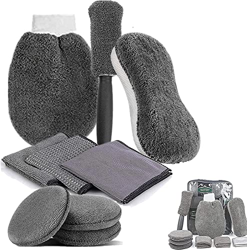 YADIMI 9 Pezzi Spugna per Auto Set di Pulizia, Kit...