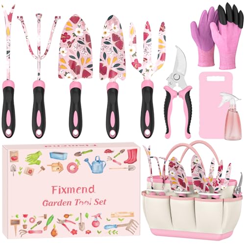 Fixmend Gardening Gifts for Women, 10 Pcs Garden Tools Set with Flower Print, Gardening Hand Tools Gift Kits for Birthday, Mother's Day, Christmas, Retirement Fixmend Gardening Gifts for Women, 10 Pcs Garden Tools Set with Flower Print, Gardening Hand Tools Gift Kits for Birthday, Mother's Day, Christmas, Retirement