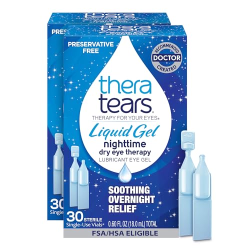 Image of TheraTears Liquid Gel Nighttime, Preservative Free, Eye Drops, 30 Ct, 2 Pk