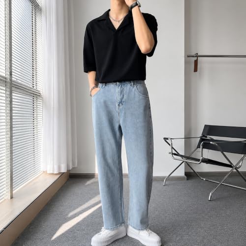 Image of Waffle (Cotton) Men t-Shirts Classic Short Sleeve Lightweight Summer Wear Casual Oversized t Shirt for Men