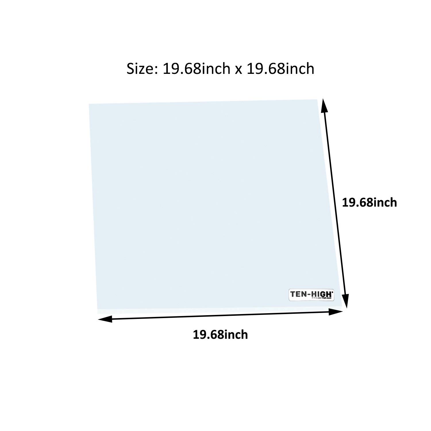 TEN-HIGH Silikonplatte 500x500 Mm – 2 Mm Dick, Lebensmittelecht, Weiß, Vielseitig Für Dichtungen, Schalldämpfung & Stoßdämpfung