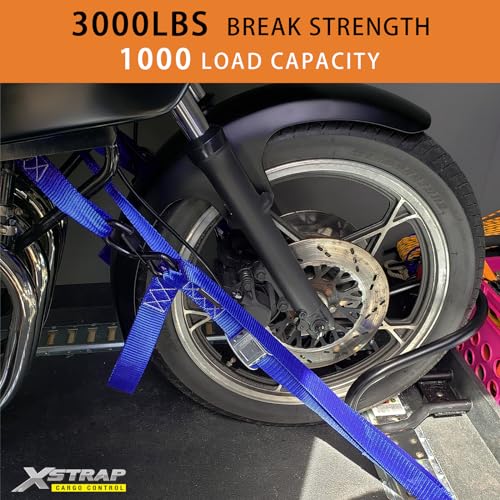 XSTRAP STANDARD Alças de amarração para motocicleta - (pacote com 2) Resistência à ruptura de 1,3 kg