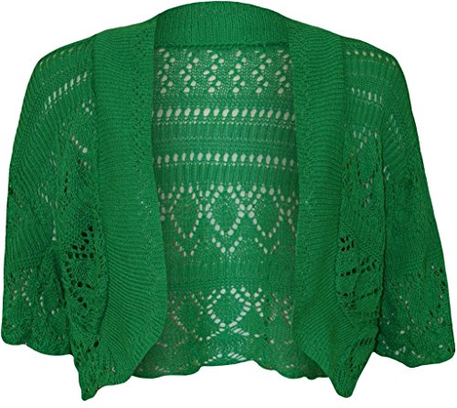 Chaqueta torera de punto verde para cubrir hombros