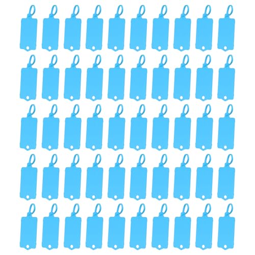 Étiquettes d'expédition réutilisables et étanches en plastique bleu pour marquage