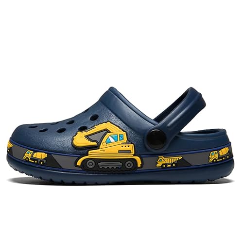 Meidiastra Garden Clogs Shoes Sandals Cute Cartoon Summer Animal Home Room Lightweight Slip On Sandals Shower Slides Non-Slip Shoes Sport Kids Child Children Baby Boys Girls Toddler/Little Kid Excavator Navy 29 thumb #9