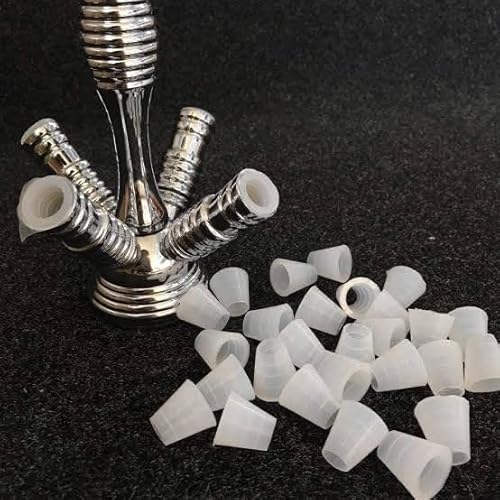 Decent | Shisha, Hookah Silicon Rubber For Funnel,Chillum, 3 Pcs Pipe(Hose) 3 Pcs Total 6 Pieces Set #TOP3