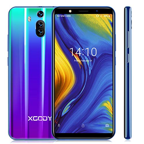Xgody 6 Inch Android 8.1 Cellphone Unlocked Dual Camera HD (18:9) Screen Unlocked