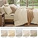 CASAAGUSTO Queen Comforter Set, 7 Pieces Beige Seersucker Bed in a Bag Queen Size Soft All Seasons, Bedding Sets with Comforter, Flat Sheet, Fitted Sheet, 2 Pillow Shams, 2 Pillowcases