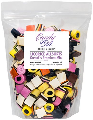 Gustaf's Premium Licorice Allsorts 3 Pound in Resealable Bag New Mix
