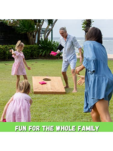 Slick Woody's Full Color Rustic American Flag Cornhole Board Set With 8 Cornhole Bags, Retractable Legs And Back Bounce Brace, Regulation Size #TOP2