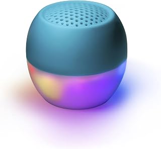 Boompods Portable Mini Bluetooth Speaker with Lights - Sustainable Soundflare, Loud Wireless Outdoor Party Speakers, IPX6 Waterproof Shower Speaker