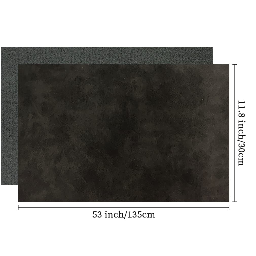 XHT Suede Faux Leather Fabric 30x135cm Waterproof Synthetic PU Leather for Earrings Pouches Hair Bows Making (Black) - Image 4