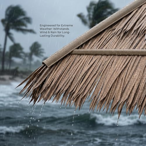 Toit de chaume synthétique haut de gamme pour belvédère et cabane de jardin