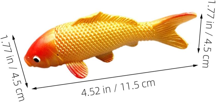 Happyyami Simulated Koi Fish Ornament 4.5 Inch Artificial Carp Decoration for Aquarium Fish Tank Photography Prop Home Office Restaurant Decor