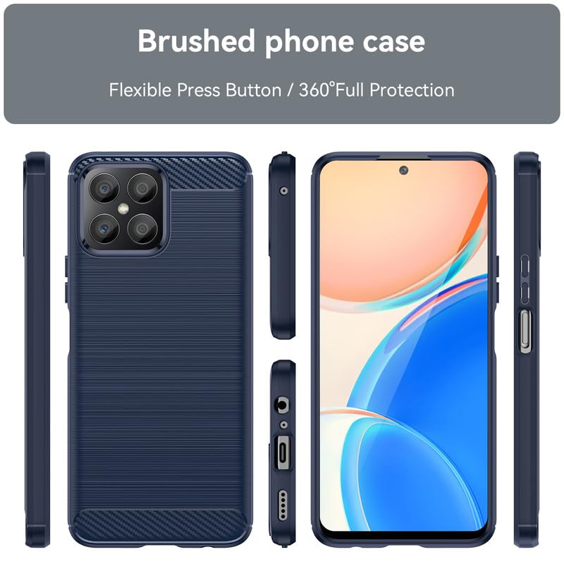 Image of Basic Case for Honor X8 4G / X30i (Carbon Fibre Blue)