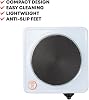 SQ Professional Electric Hot Plate with Single Ring 1000W - White