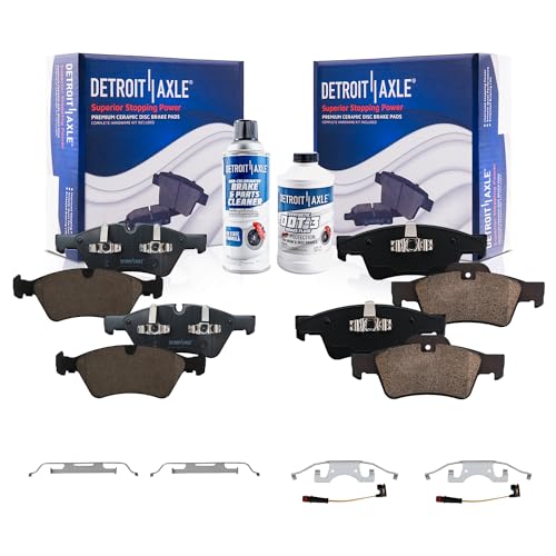 Detroit Axle - Brake Pads for Mercedes-Benz GL320 GL350 GL450 ML320 ML350 ML450 ML500 ML550 R320 R350 R500 Ceramic Brake Pads Replacement Front & Rear