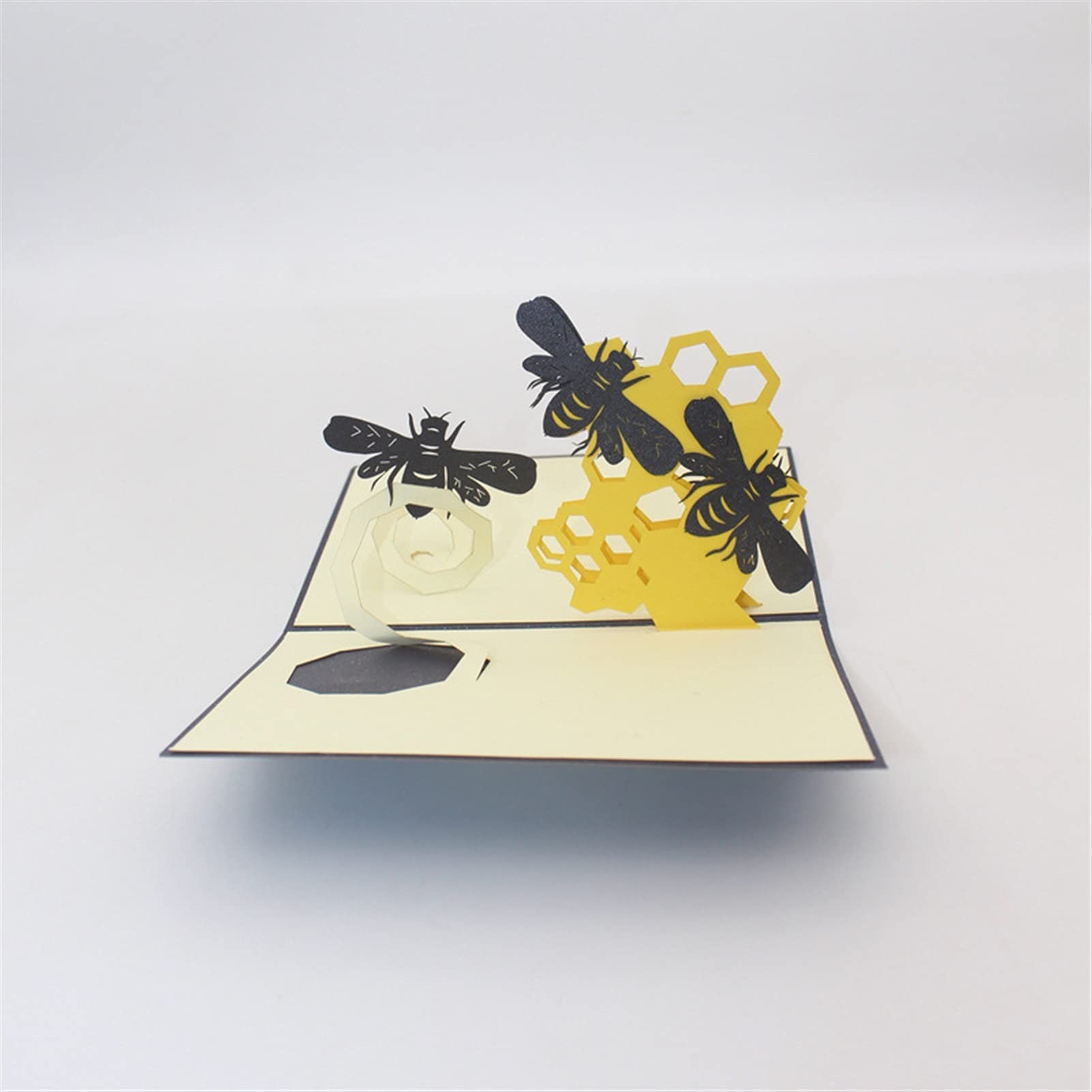 Kartki z życzeniami 3D ręcznie robione komiksowe lęgowe pszczoły papierowe zaproszenie kartki okolicznościowe z kopertą Dzień Dziecka urodziny przyjęcie kreatywny prezent pokaż swoją szczerość karty podarunkowe (rozmiar: 6 szt.)