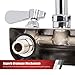 DuraSteel Commercial Hand Sink Faucet - Wall Mount Sink Faucet 4 Inch Center for Kitchen Small Sinks - 3-1/2 Gooseneck Spout Lever Handle - 2 Hole Wet Bar Faucets Laundry Tub Restaurant Utility Room