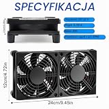 Silkwish Wentylator obudowy 240 mm, 12 V, wentylator komputerowy z regulacją prędkości, wentylator AC 220 V-240 V, wentylator PC, bezszczotkowy wentylator chłodzący do PC