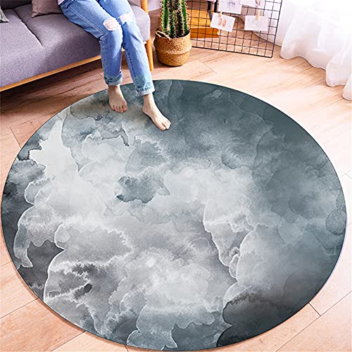 Alfombra para Silla Gaming,Chickwin Graffiti de Color Alfombrilla Redonda para Silla,Protector De Suelo para Estudio y Oficina,Antideslizante,Silencioso,Resistente Al Desgaste (Negro,100cm) Cover