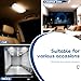 Kulahlik Interior Car Lights, 12 Volt 48Led Lights 800LM White Lights for Rv Car Interior/Camper/Trailer/Boat/Car (48LED-Square Round, 4 Pack)