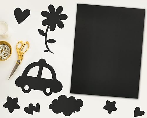 Miniatura 6 de Cartulina negra de peso pesado, papel grueso, 100 hojas (cubierta de 110 lb  texto de 200 lb  300 GSM) 8.5 x 11 pulgadas para artes y manualidades,