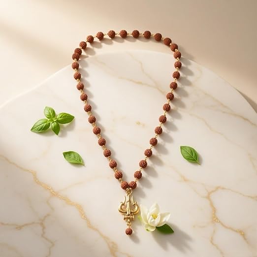Amazon | Efulgenz Rudraksha ネックレス シヴァ神トリシュラ ダムル
