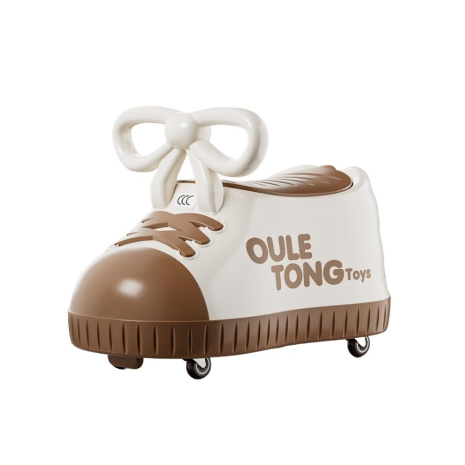 SDGBCXD Swing Car, Wiggle Car Ride On Toys with Under Seat Storage 4 Universal Wheels Anti-Rollover, for Indoor Outdoor Swing Card(Brown)
