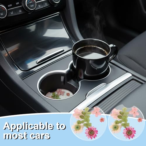 Portavasos rosados para carro, 2 piezas miniatura 5
