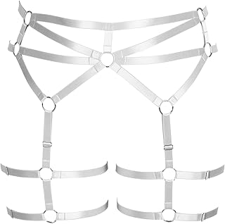 Correas de cuerpo femenino de mayor tamaño punk garter Belt LEG Belt lencería calcetines de muslo accesorios de carnaval gótico 12 colores 1