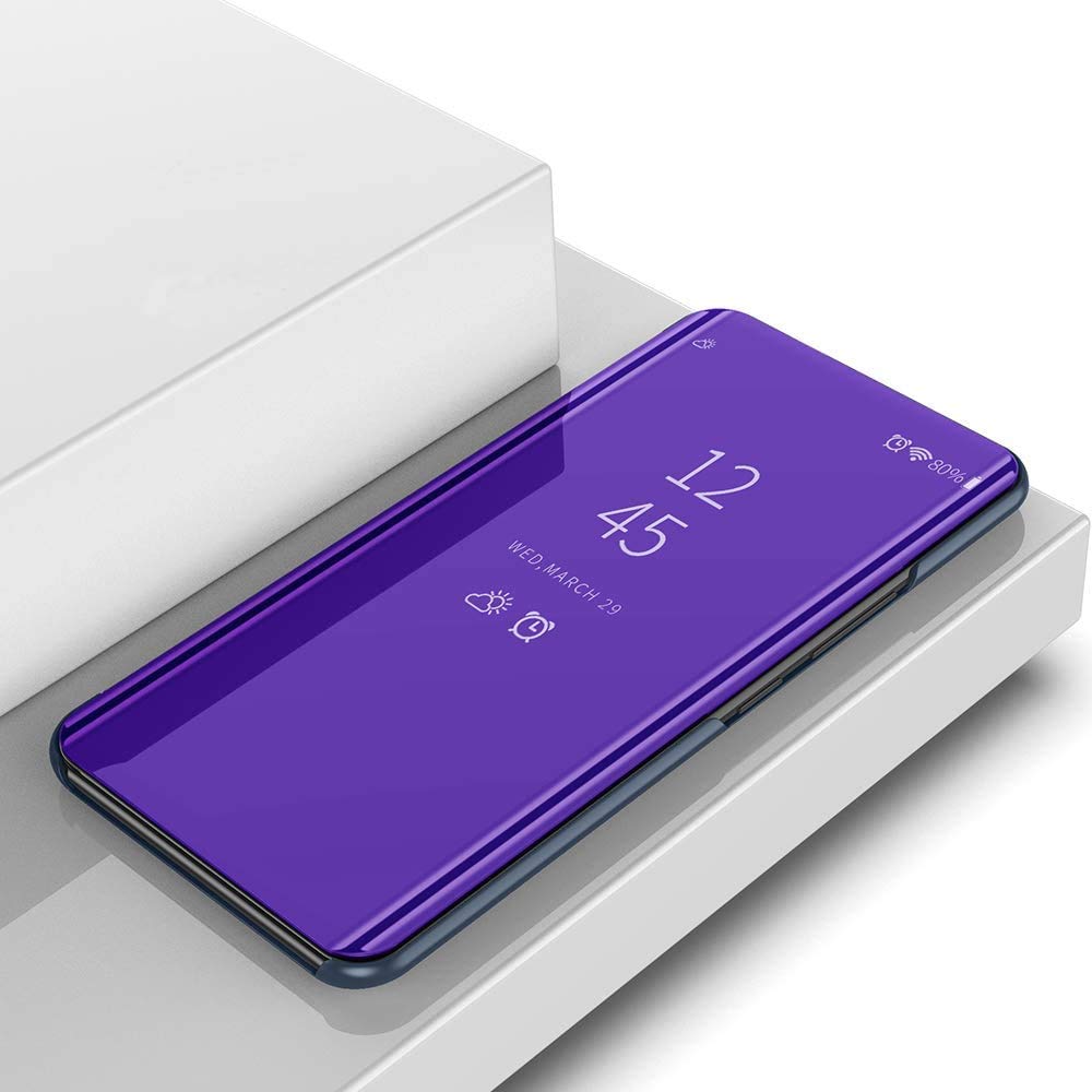 Cover Flip Per Xiaomi Redmi Note 10 Pro Custodia Nera a Specchio Clear