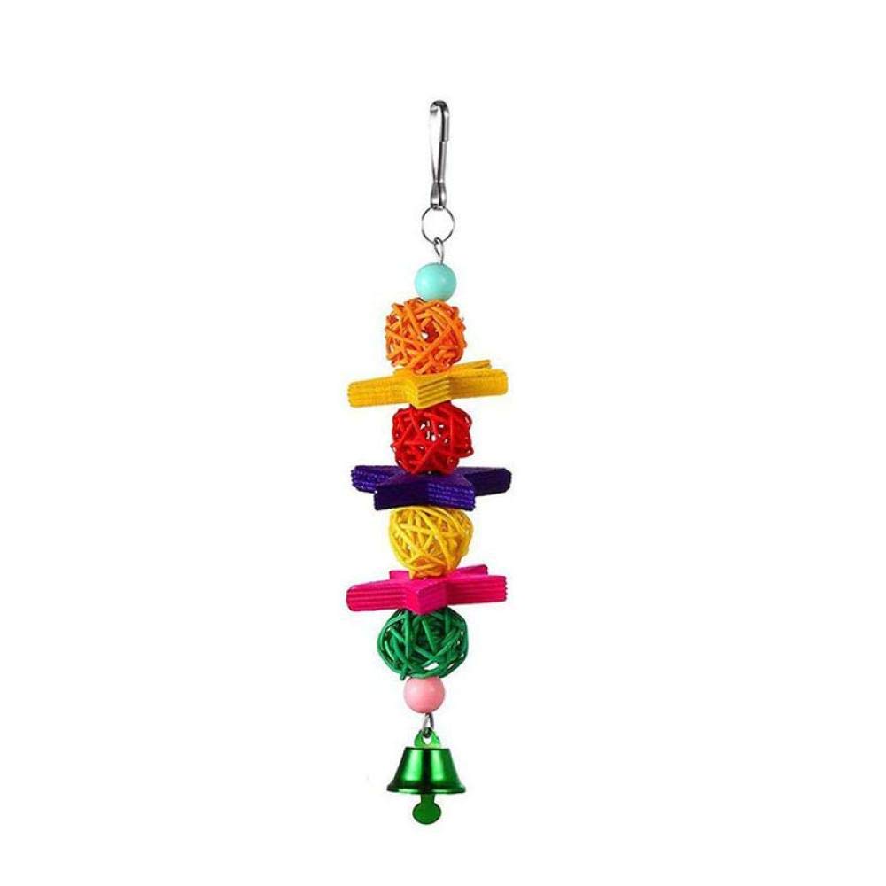 Vogelschaukeln 10St Set Tierbedarf Papageienspielzeug Holzglocke Kreative Lustige Leiter Käfig Zubehör Biss Spielzeug Kauspielzeug 2Set