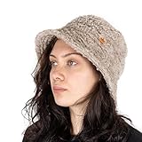 HEMP VEGAN FUR 麻素材 ヘンプ 100% オーガニック 大麻 ファー バケットハット ユニセックス (M 58cm, Grey)