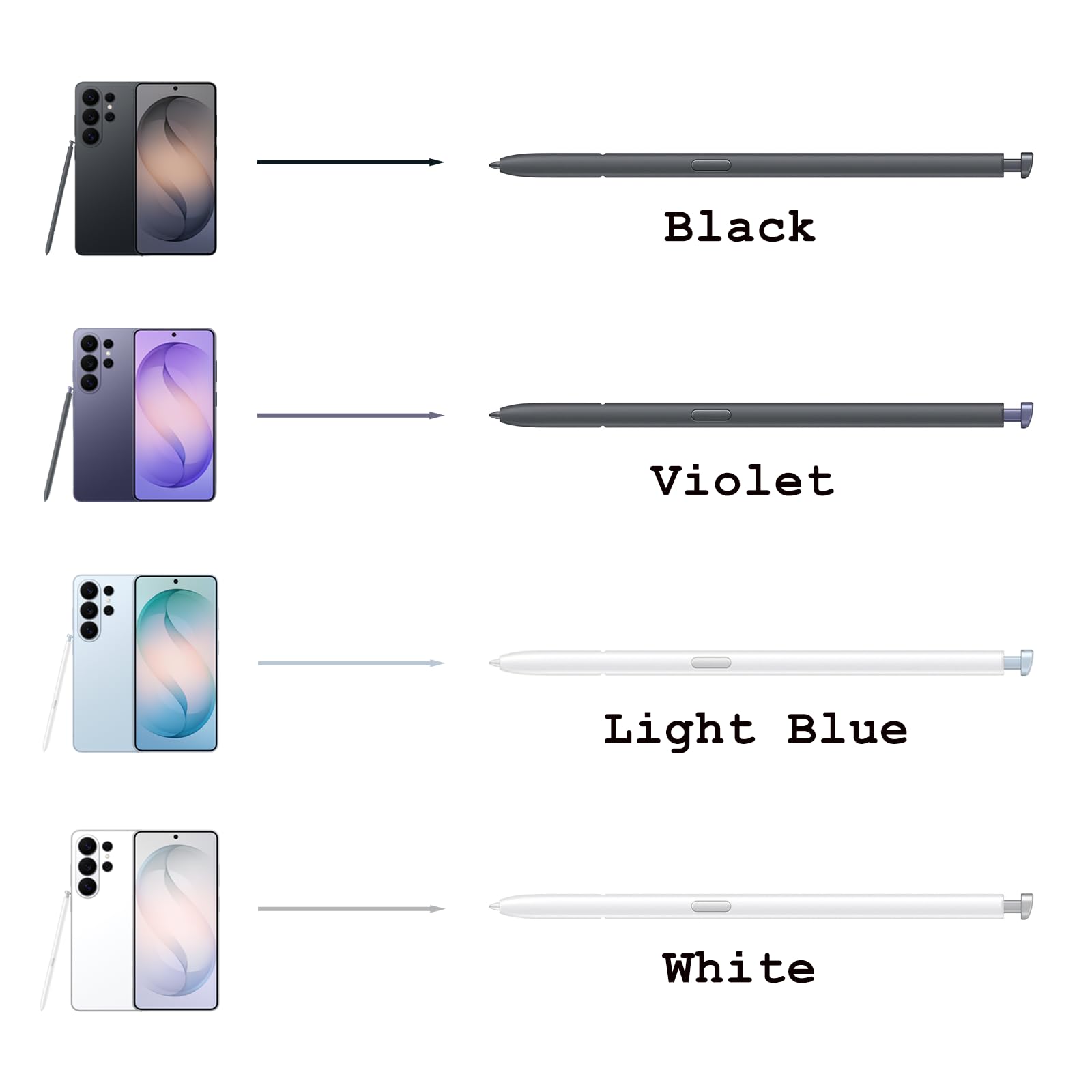 Penna di ricambio S26 Ultra S Pen per Samsung Galaxy S26 Ultra, compatibile con tutte le versioni di Galaxy S26 Ultra 5G, penna touch con sensibilità alla pressione di 4096 (Bianco)